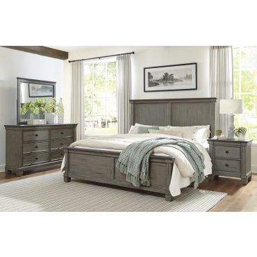 Erlend Grey Finish Transitional Bedroom Set