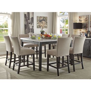 Evas Counter Height Table Set Salvaged Finish