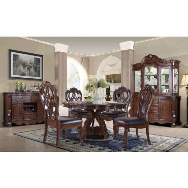 Evelyn Traditional Round Dining Table Set