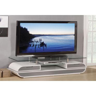 Evos Grey and White Modern TV Stand