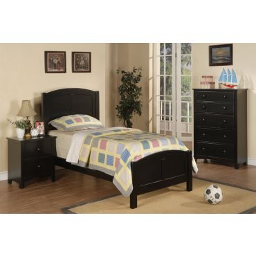 Paskal Black Finish Twin Size Bed