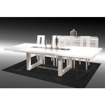 Fillmore White Lacquer Oversized Dining Table