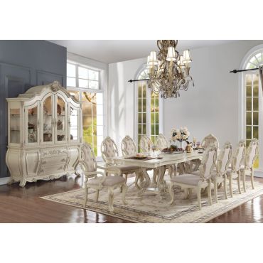 Firenza Antique White Dining Table Set