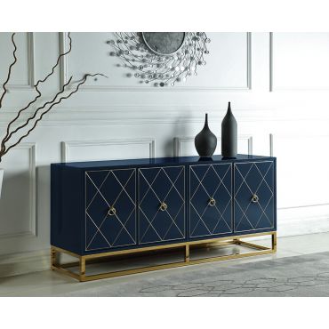 Fitz Navy Blue Buffet With Gold Accents
