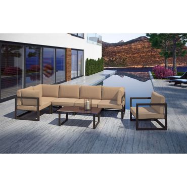 Fortuna Outdoor Sectional With Chair
