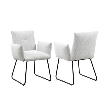 Frankie Dining Side Chairs Light Grey