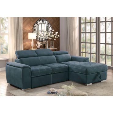 Gemma Sectional Sleeper,Gemma Blue Fabric Sectional With Storage,Gemma Blue Sectional With Sleeper,Gemma Blue Fabric Chair,Gemma Blue Pull Out Chair