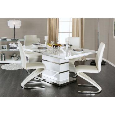 Glaze White Lacquer Dining Table