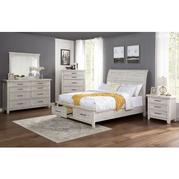 Granada Rustic Finish Bed With Drawers