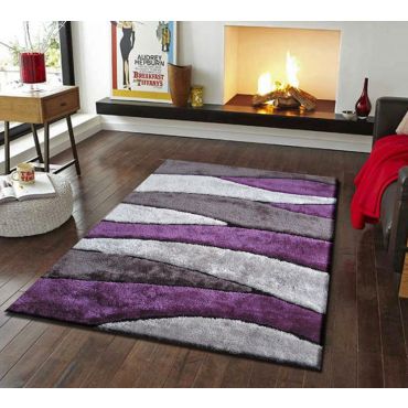 Modern Shag Rug 120 Purple