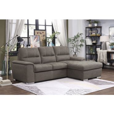 Greyson Taupe Microfiber Sectional Sleeper