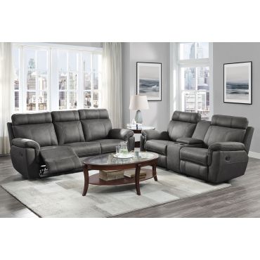 Guash Grey Recliner Sofa Set