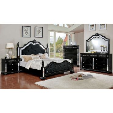 Hailey Bedroom Furniture Black Finish