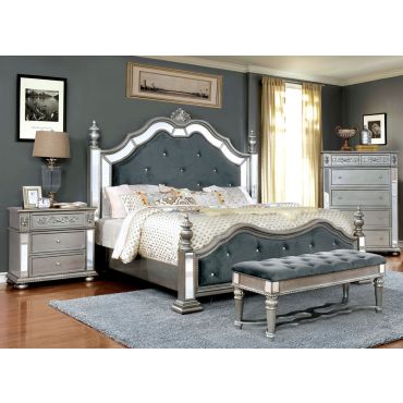 Hailey Silver Finish Bedroom Furniture