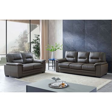 Hartford Grey Leather Living Room Furniture