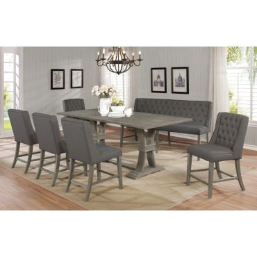 Hawn Rustic Grey Counter Height Table Set