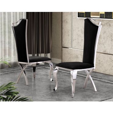 Hobson Black Velvet Dining Chairs