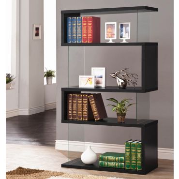 Holray Modern Black Bookcase Display