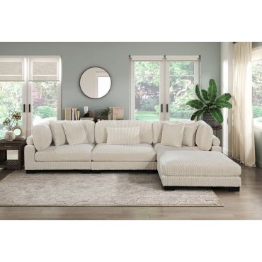 Holt Beige Corduroy Modular Sectional