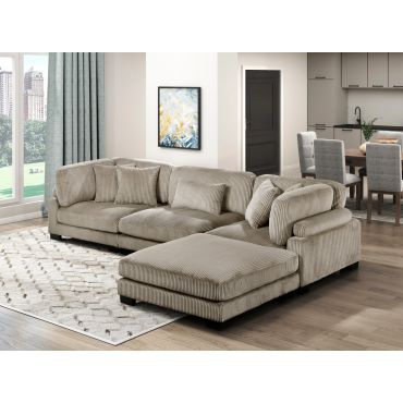 Holt Brown Corduroy Modular Sectional