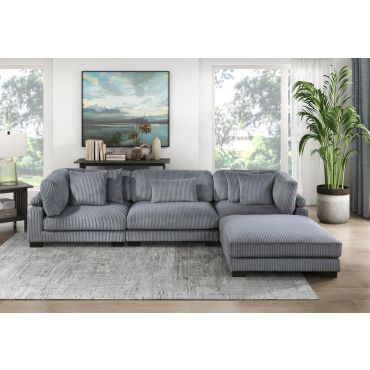 Holt Beige Corduroy Modular Sectional