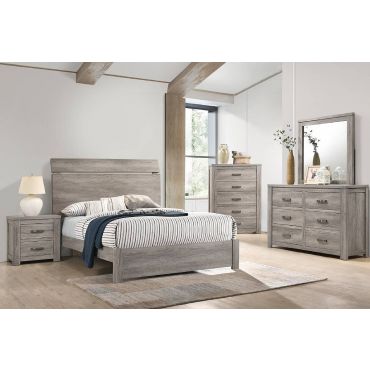 Hopkin Rustic Grey Modern Bed