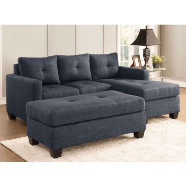 Huckaby Small Sectional Dark Gray Linen