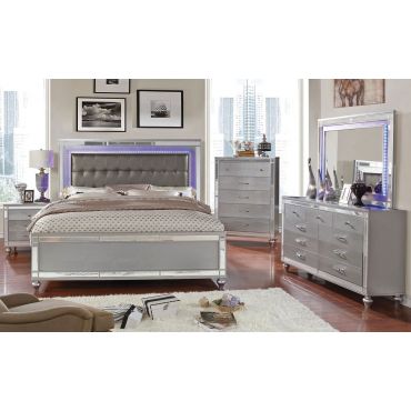 Ingram Modern Bedroom Silver Finish