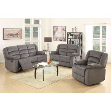 Jagger Grey Fabric Recliner Sofa Set