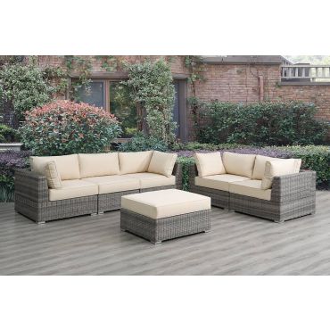 Janet Outdoor Sofa Set With Ottoman
