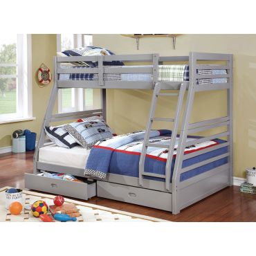Benji Bunk Bed Solid Wood, Starship Twin Over Full Bunk Bed Grey Espresso