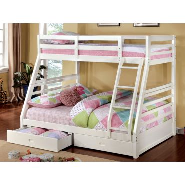 Jason White Twin Over Full Bunk Bed Set