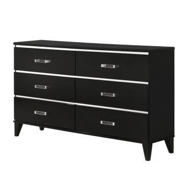 Jasper Black Lacquer Finish Dresser