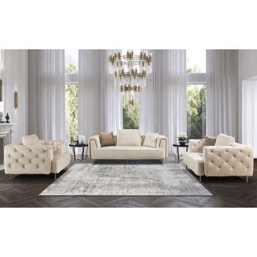 Jean Modern Sofa Beige Velvet