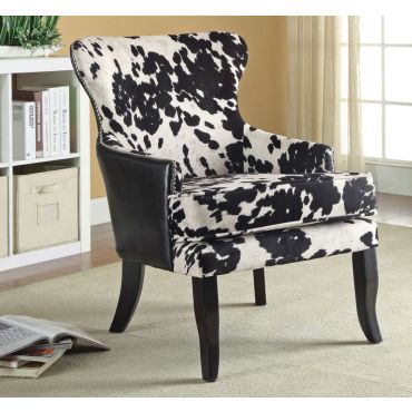 Jeremy Cow Skin Print Accent Chair