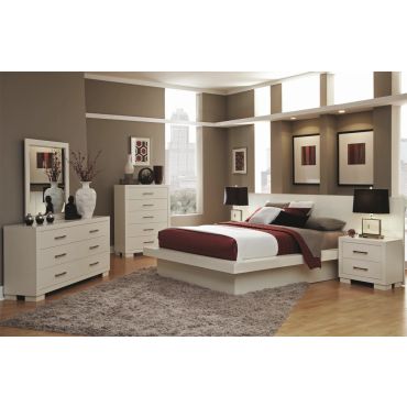 Jessica White Finish Platform Bed