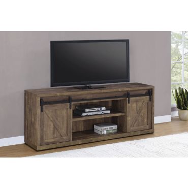 Jolin Rustic Oak Industrial TV Console