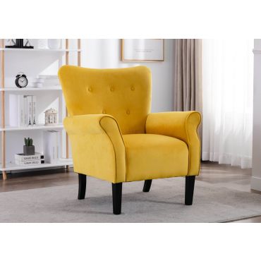 Kara Yellow Accent Arm Chair