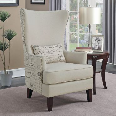 Kassim French Script Accent Chair