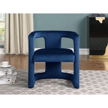 Katy Navy Blue Velvet Accent Chair