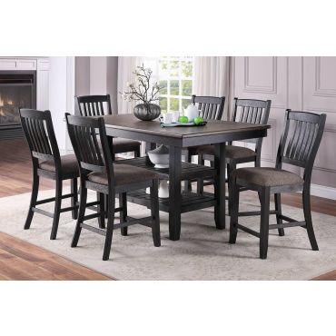 Keely 7-Piece Counter Height Dining Table Set