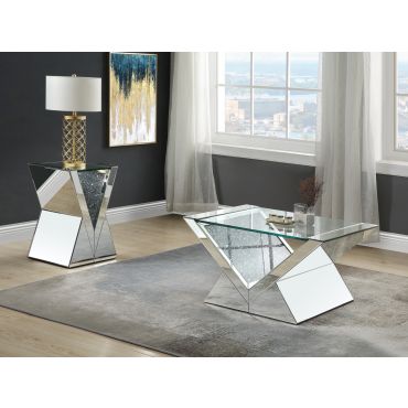Kela Mirrored Coffee Table Set