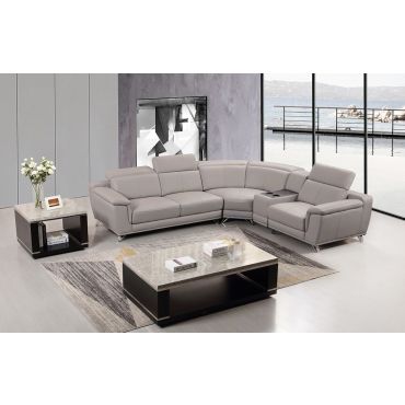 Kemy Adjustable Headrest Sectional Sofa