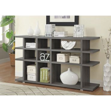 Jelissa Weathered Grey Open Bookcase