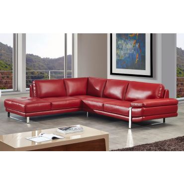 Lara Red Sectional Genuine Leather