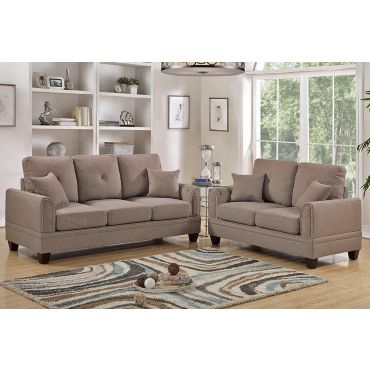 Laurel Coffee Fabric Living Room Set