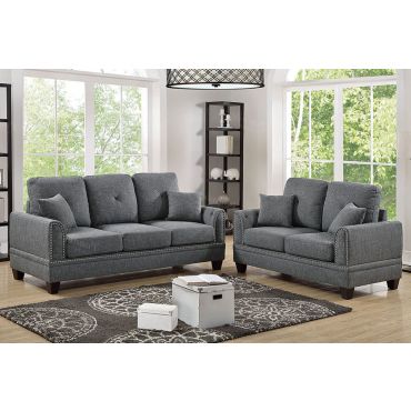 Laurel 2-Piece Fabric Sofa Set