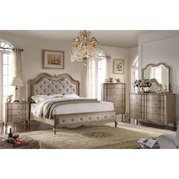 Lemoore Classic Bed Antique Taupe Finish