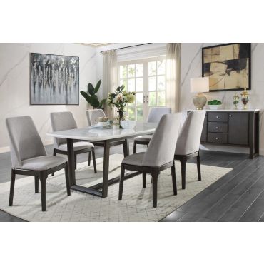 Levent Marble Top Dining Table Set