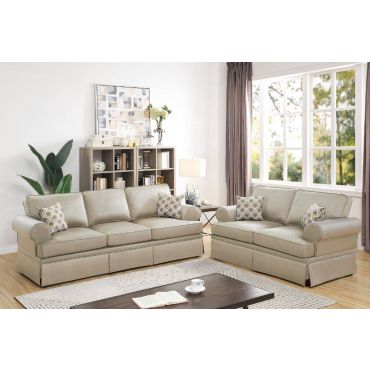 Lily Yellow Linen Fabric Sofa Set